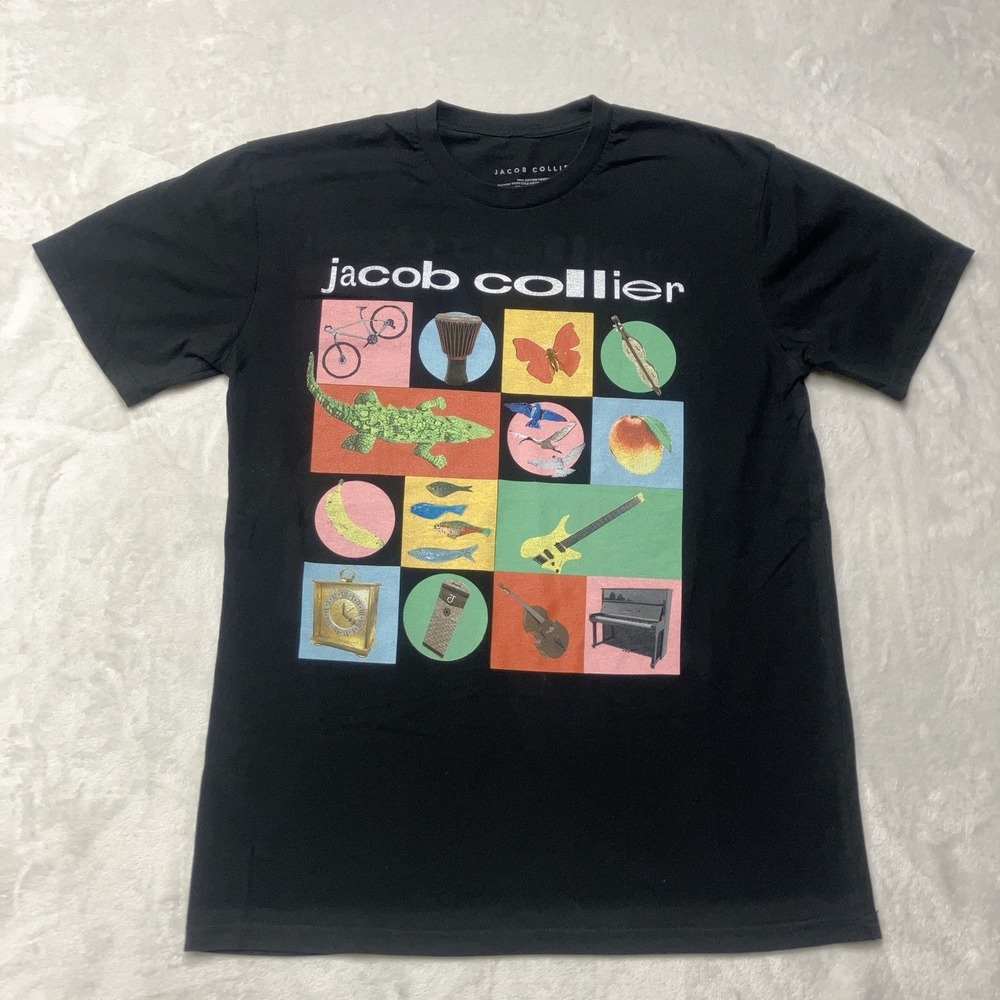 Jacob Collier Shirt Adult L Black‎ Music Djesse Vol 4 Tour 2024 Concert Tee